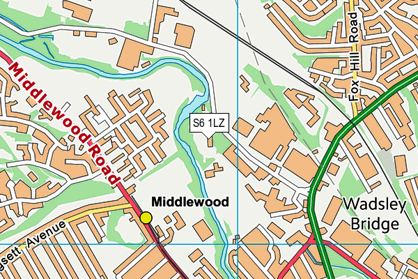 S6 1LZ map - OS VectorMap District (Ordnance Survey) S6 1LZ map - OS VectorMap District (Ordnance Survey)