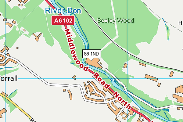 S6 1ND map - OS VectorMap District (Ordnance Survey) S6 1ND map - OS VectorMap District (Ordnance Survey)