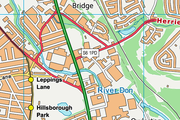 S6 1PD map - OS VectorMap District (Ordnance Survey) S6 1PD map - OS VectorMap District (Ordnance Survey)