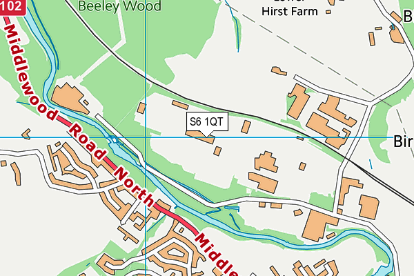 S6 1QT map - OS VectorMap District (Ordnance Survey) S6 1QT map - OS VectorMap District (Ordnance Survey)