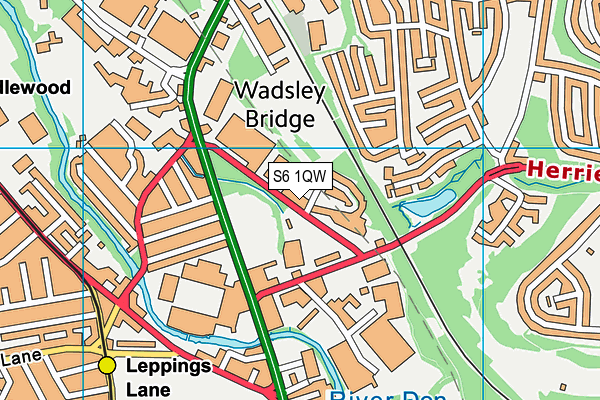 S6 1QW map - OS VectorMap District (Ordnance Survey) S6 1QW map - OS VectorMap District (Ordnance Survey)