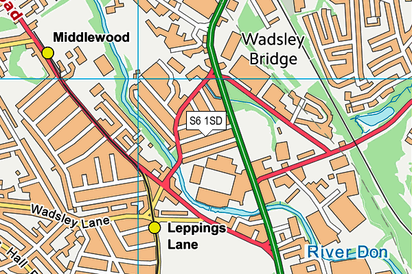 S6 1SD map - OS VectorMap District (Ordnance Survey) S6 1SD map - OS VectorMap District (Ordnance Survey)