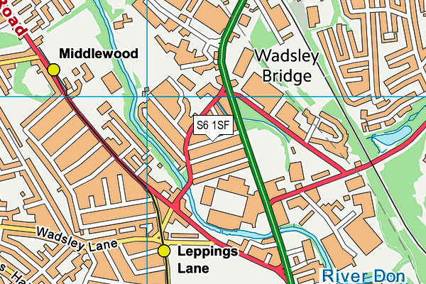 S6 1SF map - OS VectorMap District (Ordnance Survey) S6 1SF map - OS VectorMap District (Ordnance Survey)