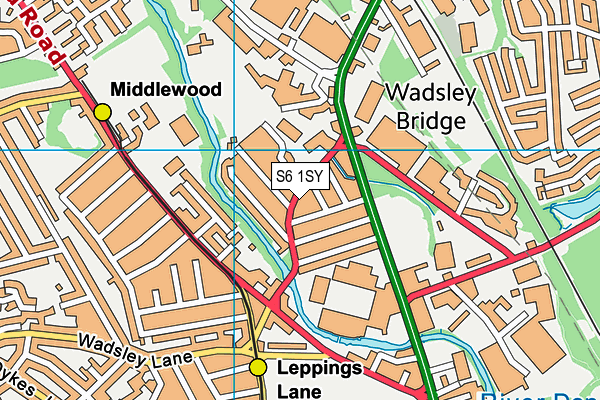 S6 1SY map - OS VectorMap District (Ordnance Survey) S6 1SY map - OS VectorMap District (Ordnance Survey)