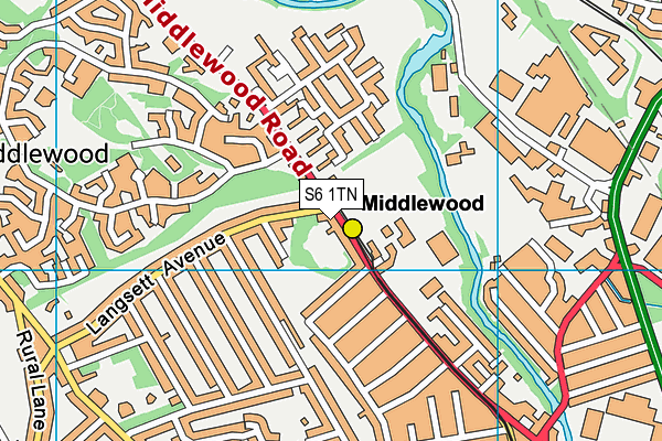 S6 1TN map - OS VectorMap District (Ordnance Survey) S6 1TN map - OS VectorMap District (Ordnance Survey)
