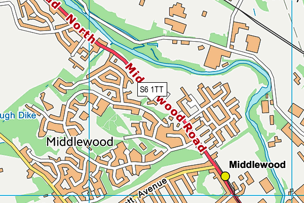S6 1TT map - OS VectorMap District (Ordnance Survey) S6 1TT map - OS VectorMap District (Ordnance Survey)