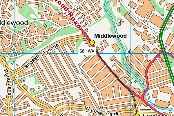 S6 1WA map - OS VectorMap District (Ordnance Survey) S6 1WA map - OS VectorMap District (Ordnance Survey)