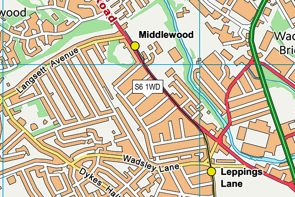 S6 1WD map - OS VectorMap District (Ordnance Survey) S6 1WD map - OS VectorMap District (Ordnance Survey)