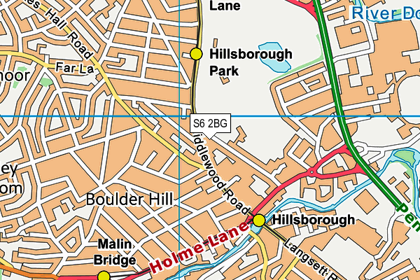 S6 2BG map - OS VectorMap District (Ordnance Survey) S6 2BG map - OS VectorMap District (Ordnance Survey)