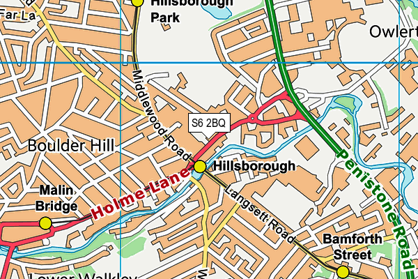 S6 2BQ map - OS VectorMap District (Ordnance Survey) S6 2BQ map - OS VectorMap District (Ordnance Survey)