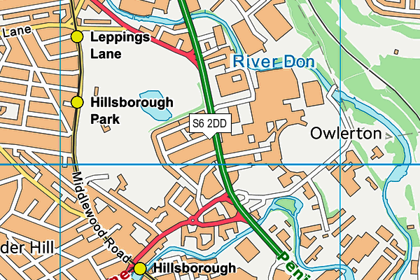 S6 2DD map - OS VectorMap District (Ordnance Survey) S6 2DD map - OS VectorMap District (Ordnance Survey)