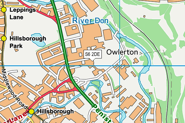 S6 2DE map - OS VectorMap District (Ordnance Survey) S6 2DE map - OS VectorMap District (Ordnance Survey)