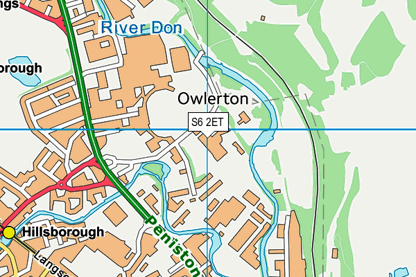 S6 2ET map - OS VectorMap District (Ordnance Survey)