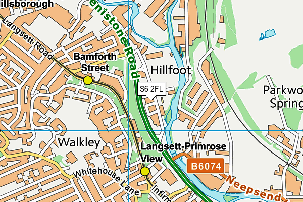 S6 2FL map - OS VectorMap District (Ordnance Survey) S6 2FL map - OS VectorMap District (Ordnance Survey)