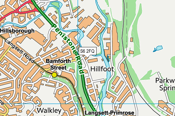 S6 2FQ map - OS VectorMap District (Ordnance Survey) S6 2FQ map - OS VectorMap District (Ordnance Survey)