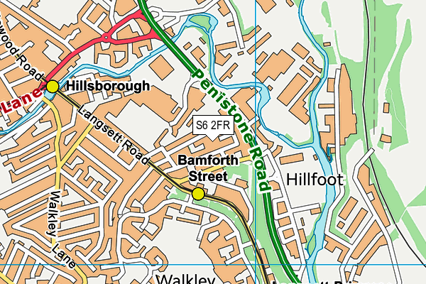 S6 2FR map - OS VectorMap District (Ordnance Survey) S6 2FR map - OS VectorMap District (Ordnance Survey)