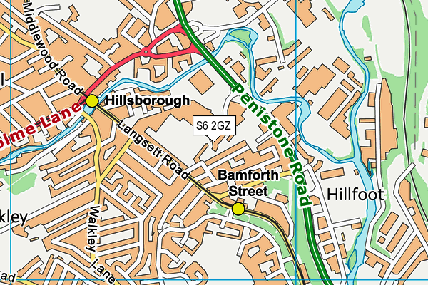 S6 2GZ map - OS VectorMap District (Ordnance Survey) S6 2GZ map - OS VectorMap District (Ordnance Survey)