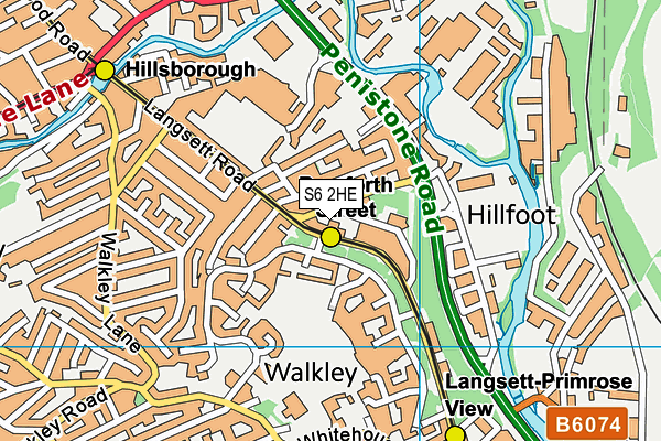 S6 2HE map - OS VectorMap District (Ordnance Survey) S6 2HE map - OS VectorMap District (Ordnance Survey)