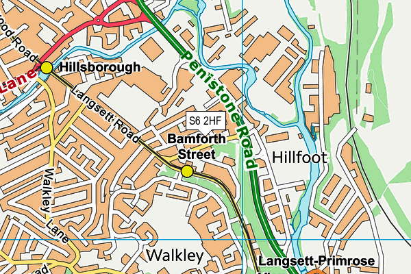 S6 2HF map - OS VectorMap District (Ordnance Survey) S6 2HF map - OS VectorMap District (Ordnance Survey)