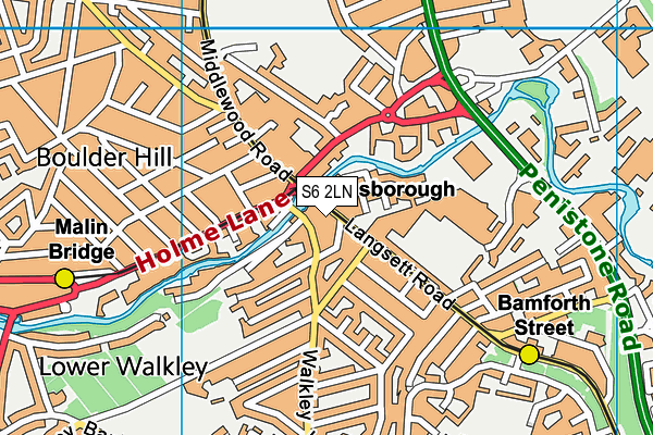 S6 2LN map - OS VectorMap District (Ordnance Survey) S6 2LN map - OS VectorMap District (Ordnance Survey)