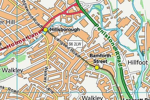 S6 2LW map - OS VectorMap District (Ordnance Survey) S6 2LW map - OS VectorMap District (Ordnance Survey)