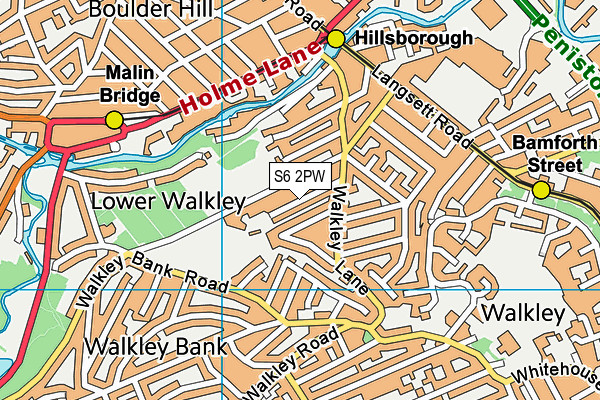 S6 2PW map - OS VectorMap District (Ordnance Survey) S6 2PW map - OS VectorMap District (Ordnance Survey)
