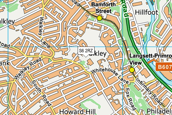 S6 2RZ map - OS VectorMap District (Ordnance Survey) S6 2RZ map - OS VectorMap District (Ordnance Survey)