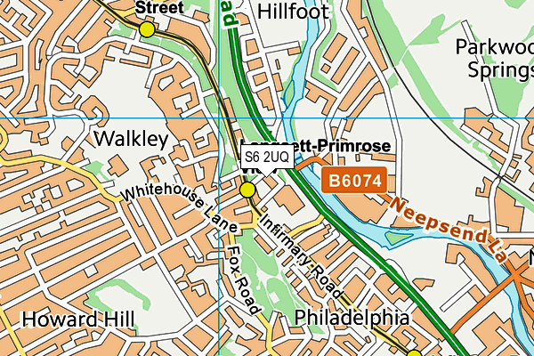S6 2UQ map - OS VectorMap District (Ordnance Survey) S6 2UQ map - OS VectorMap District (Ordnance Survey)