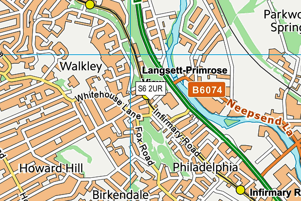 S6 2UR map - OS VectorMap District (Ordnance Survey) S6 2UR map - OS VectorMap District (Ordnance Survey)