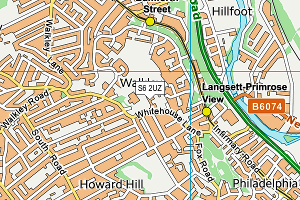 S6 2UZ map - OS VectorMap District (Ordnance Survey) S6 2UZ map - OS VectorMap District (Ordnance Survey)