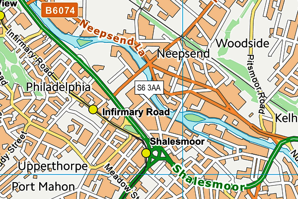 S6 3AA map - OS VectorMap District (Ordnance Survey) S6 3AA map - OS VectorMap District (Ordnance Survey)