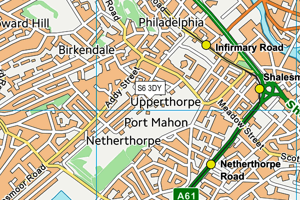 S6 3DY map - OS VectorMap District (Ordnance Survey) S6 3DY map - OS VectorMap District (Ordnance Survey)
