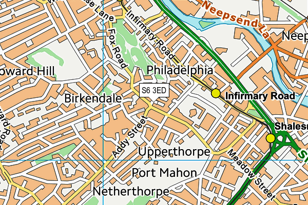 S6 3ED map - OS VectorMap District (Ordnance Survey) S6 3ED map - OS VectorMap District (Ordnance Survey)
