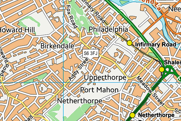 S6 3FJ map - OS VectorMap District (Ordnance Survey) S6 3FJ map - OS VectorMap District (Ordnance Survey)