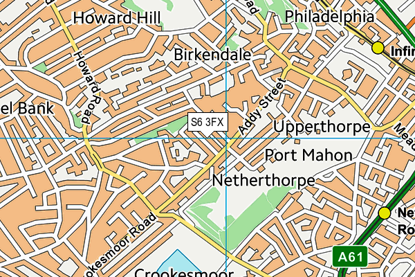 S6 3FX map - OS VectorMap District (Ordnance Survey) S6 3FX map - OS VectorMap District (Ordnance Survey)
