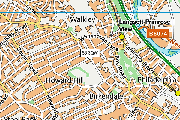 S6 3QW map - OS VectorMap District (Ordnance Survey) S6 3QW map - OS VectorMap District (Ordnance Survey)