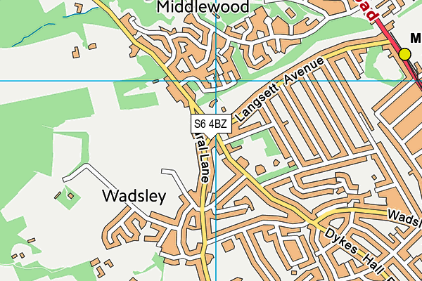 S6 4BZ map - OS VectorMap District (Ordnance Survey) S6 4BZ map - OS VectorMap District (Ordnance Survey)