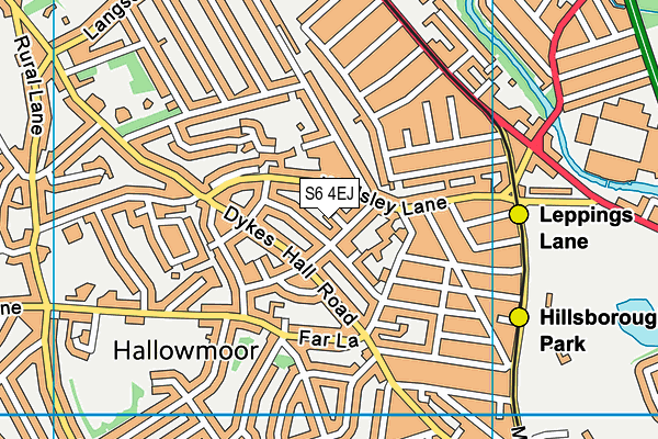 S6 4EJ map - OS VectorMap District (Ordnance Survey) S6 4EJ map - OS VectorMap District (Ordnance Survey)