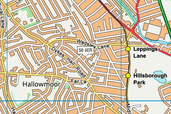 S6 4ER map - OS VectorMap District (Ordnance Survey) S6 4ER map - OS VectorMap District (Ordnance Survey)