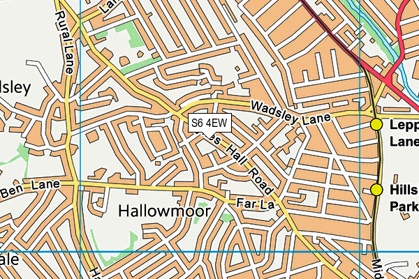 S6 4EW map - OS VectorMap District (Ordnance Survey) S6 4EW map - OS VectorMap District (Ordnance Survey)