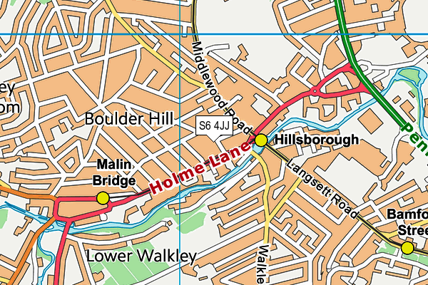 S6 4JJ map - OS VectorMap District (Ordnance Survey) S6 4JJ map - OS VectorMap District (Ordnance Survey)