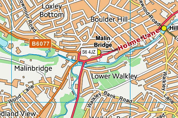 S6 4JZ map - OS VectorMap District (Ordnance Survey) S6 4JZ map - OS VectorMap District (Ordnance Survey)