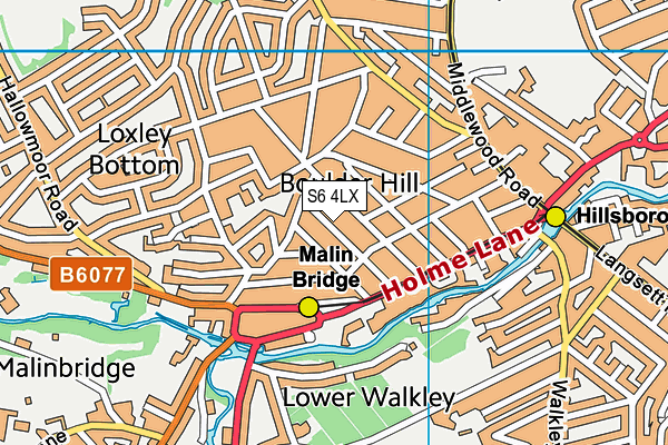 S6 4LX map - OS VectorMap District (Ordnance Survey) S6 4LX map - OS VectorMap District (Ordnance Survey)