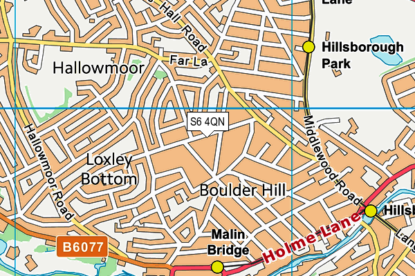 S6 4QN map - OS VectorMap District (Ordnance Survey) S6 4QN map - OS VectorMap District (Ordnance Survey)