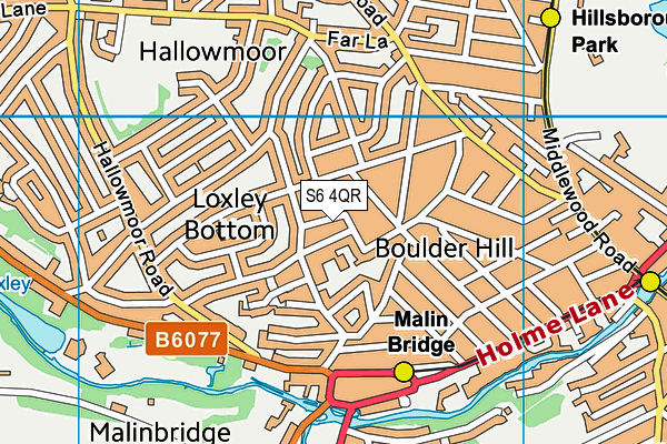 S6 4QR map - OS VectorMap District (Ordnance Survey) S6 4QR map - OS VectorMap District (Ordnance Survey)