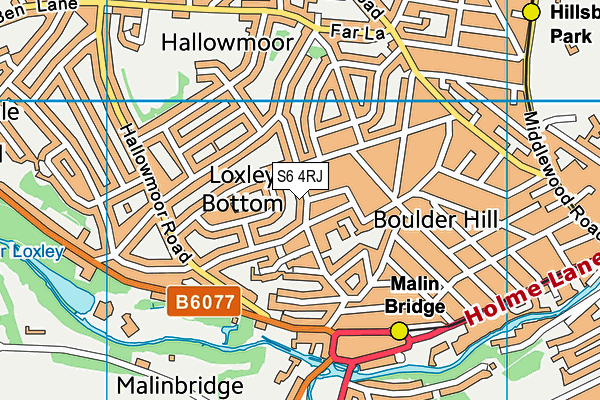 S6 4RJ map - OS VectorMap District (Ordnance Survey) S6 4RJ map - OS VectorMap District (Ordnance Survey)