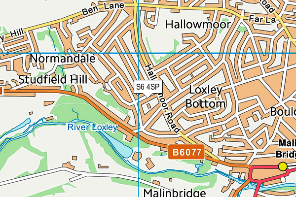 S6 4SP map - OS VectorMap District (Ordnance Survey) S6 4SP map - OS VectorMap District (Ordnance Survey)