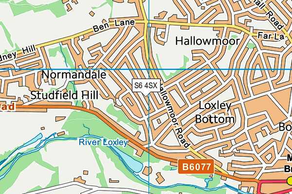 S6 4SX map - OS VectorMap District (Ordnance Survey) S6 4SX map - OS VectorMap District (Ordnance Survey)