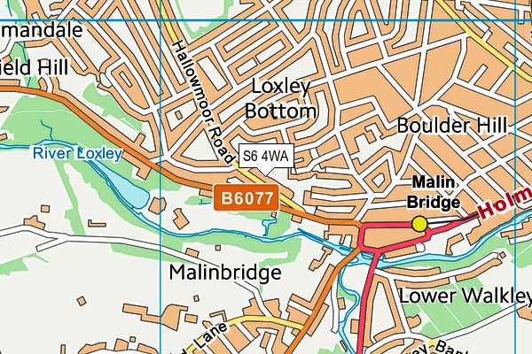 S6 4WA map - OS VectorMap District (Ordnance Survey) S6 4WA map - OS VectorMap District (Ordnance Survey)