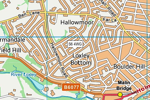 S6 4WG map - OS VectorMap District (Ordnance Survey) S6 4WG map - OS VectorMap District (Ordnance Survey)